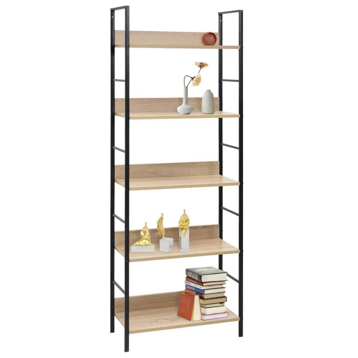 VIDAXL Bibliotheque a 5 niveaux chene 60x27,6x158,5 cm bois ingenierie