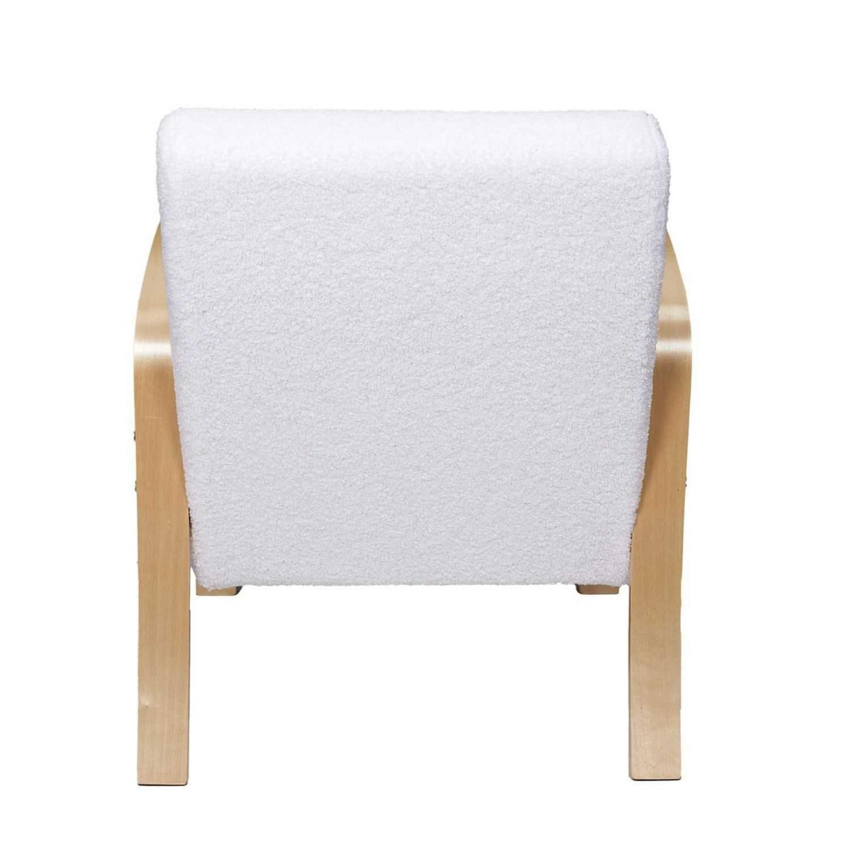 The Home Deco Factory Fauteuil de salon en bouclette Stavern - Blanc