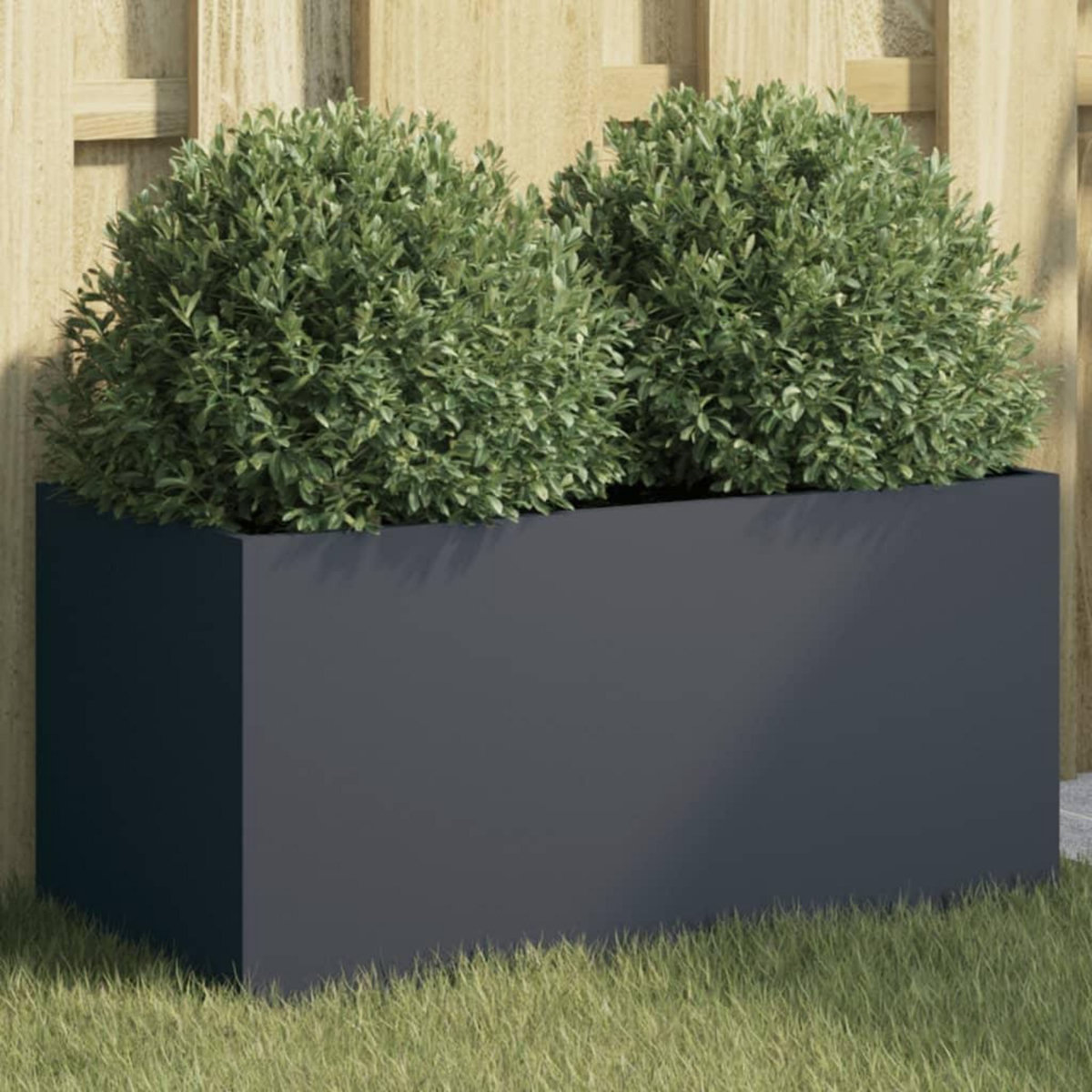 VIDAXL Jardiniere anthracite 62x30x29 cm acier