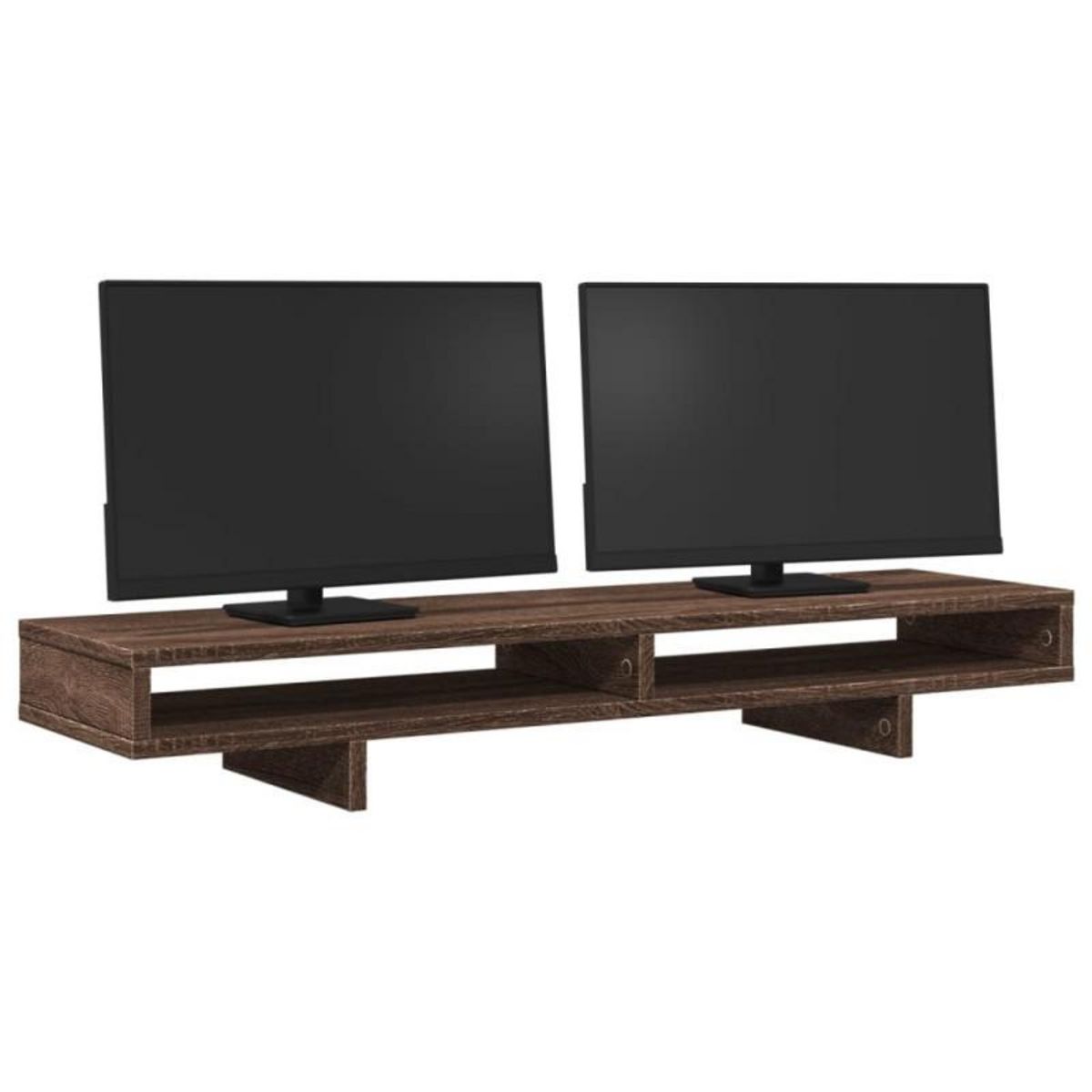 VIDAXL Support de moniteur chêne marron 100x27x15 cm bois d ingénierie