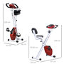 Voir la diapositive 3 : HOMCOM Vélo d'appartement pliable 8 niveaux de résistance magnétique selle réglable dossier écran LCD multifonction capteur fréquence cardiaque