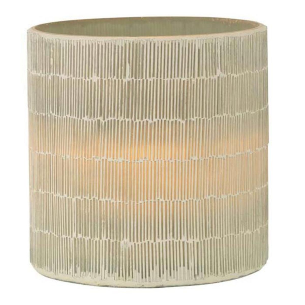 Paris Prix Photophore Déco en Verre  Mosaïque  16cm Gris