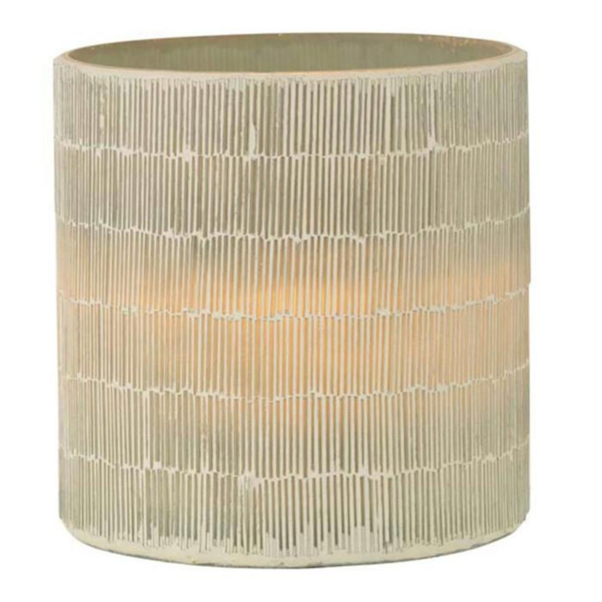 Paris Prix Photophore Déco en Verre  Mosaïque  16cm Gris