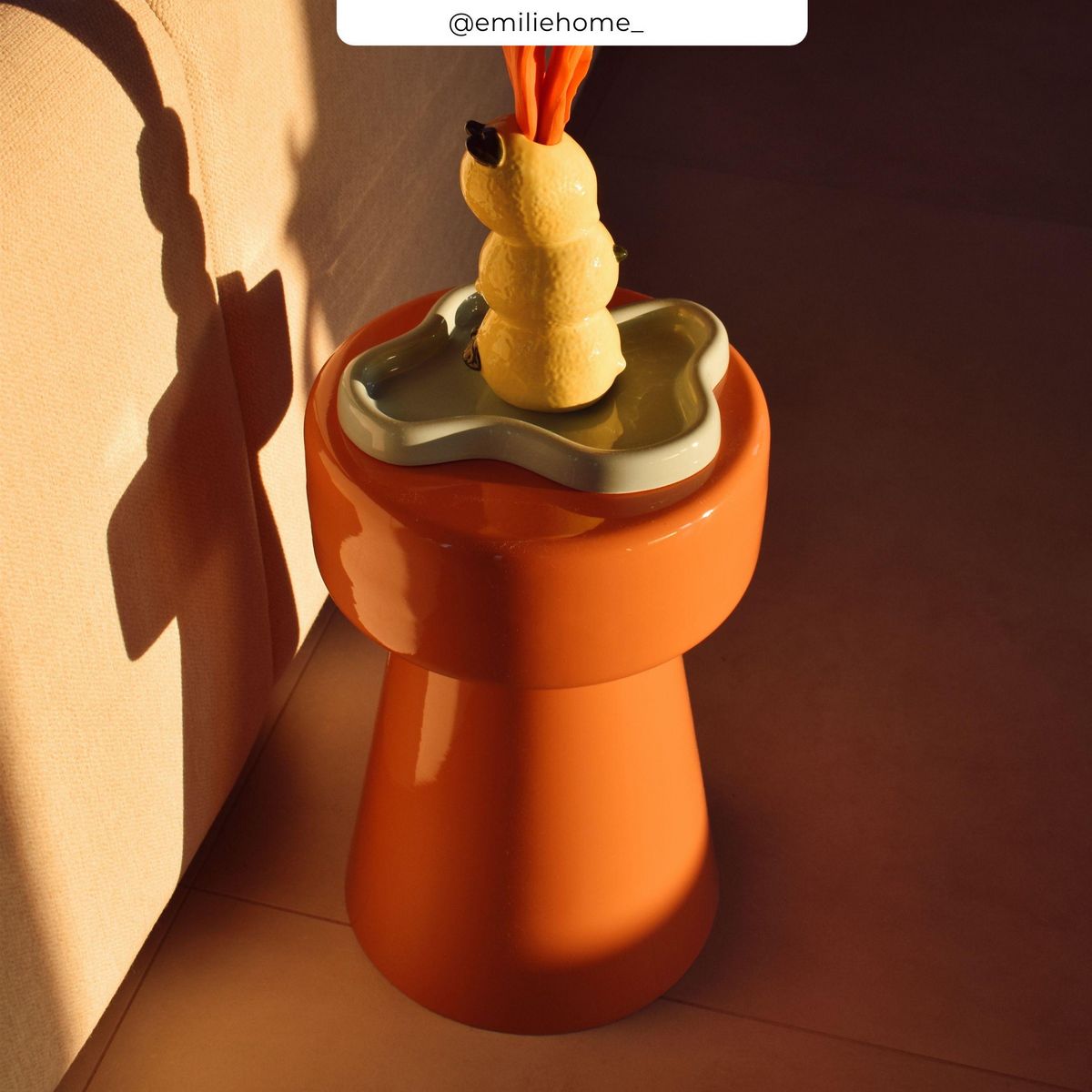 Rendez vous déco Table d'appoint ronde en métal vert kaki D30 cm - Athéna