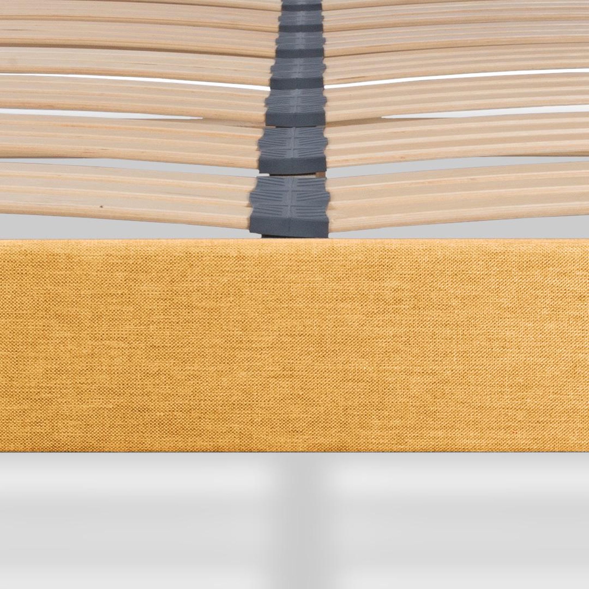 Voir la diapositive 4 : BELLECOUR Bellecour literie | sommier à lattes en bois lumiere | coloris jaune | livré en kit