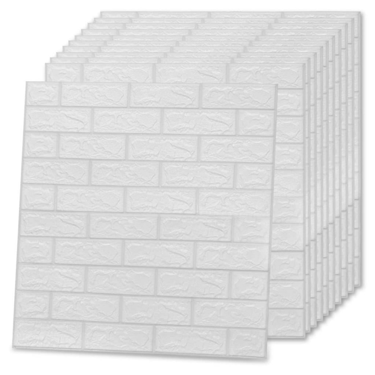 VIDAXL Papier peint 3D autoadhesif Briques 20 pcs Blanc