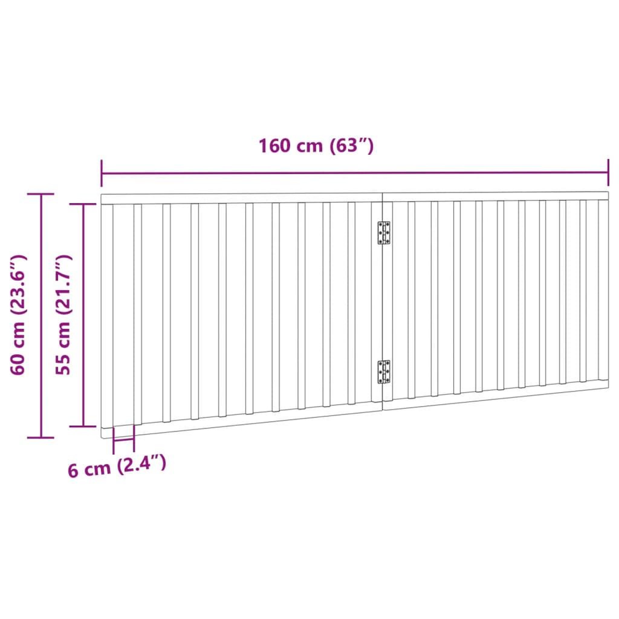 Voir la diapositive 6 : VIDAXL Barriere pour chien pliable 2 panneaux 160 cm bois de peuplier