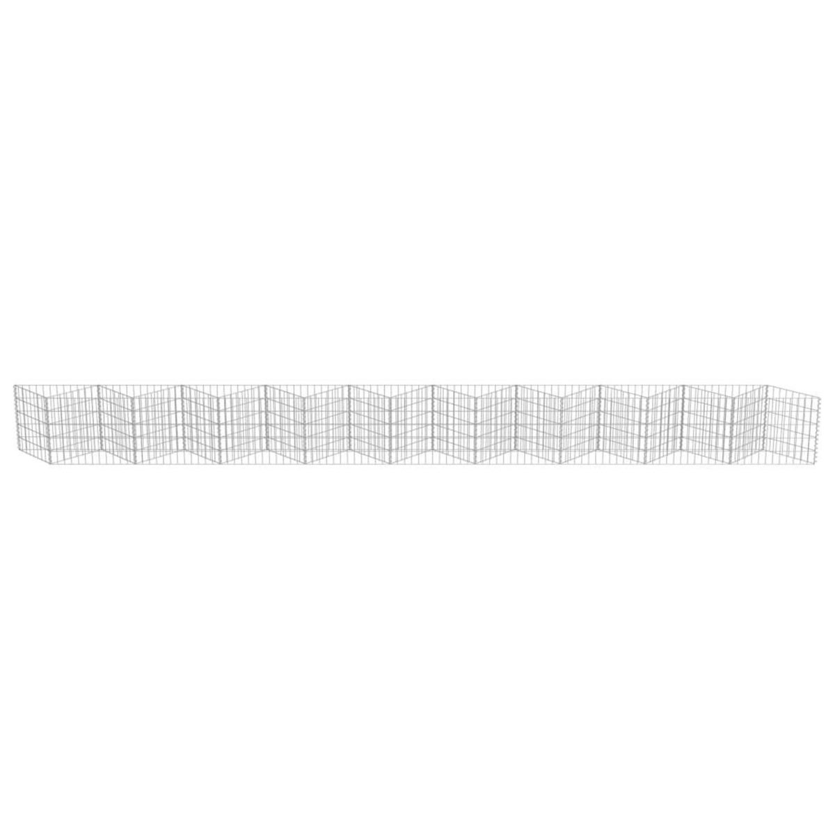 VIDAXL Mur de gabion Acier galvanise 630x30x50 cm