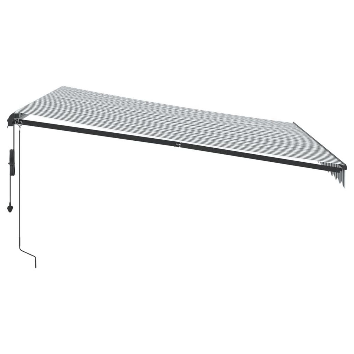 VIDAXL Auvent retractable automatique anthracite et blanc 400x300 cm