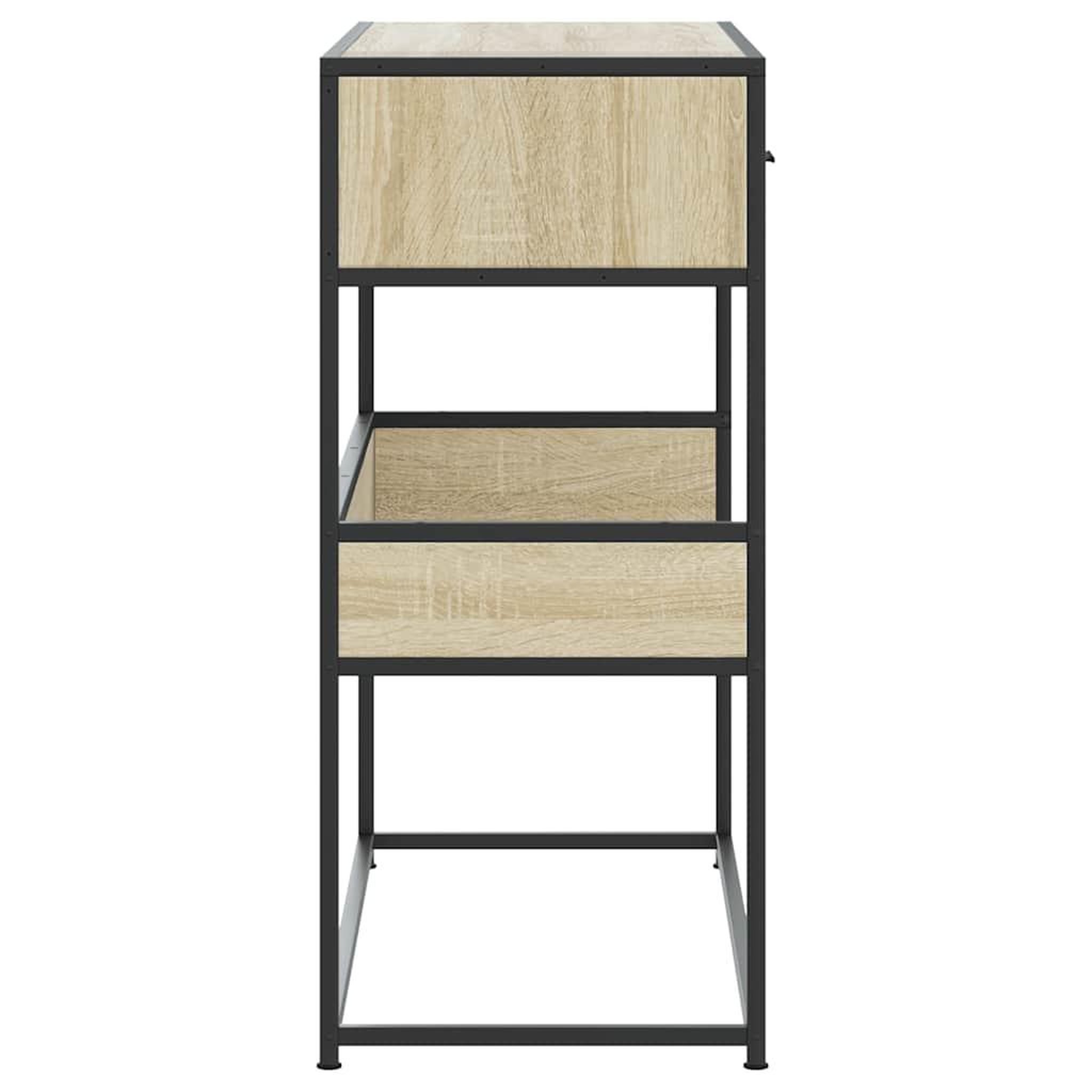 Voir la diapositive 5 : VIDAXL Table console chene sonoma 90x35x80 cm bois d'ingenierie