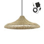Voir la diapositive 1 : Lumisky Suspension d'extérieur nomade solaire FREYA LARGE Beige Herbe marine D70 cm