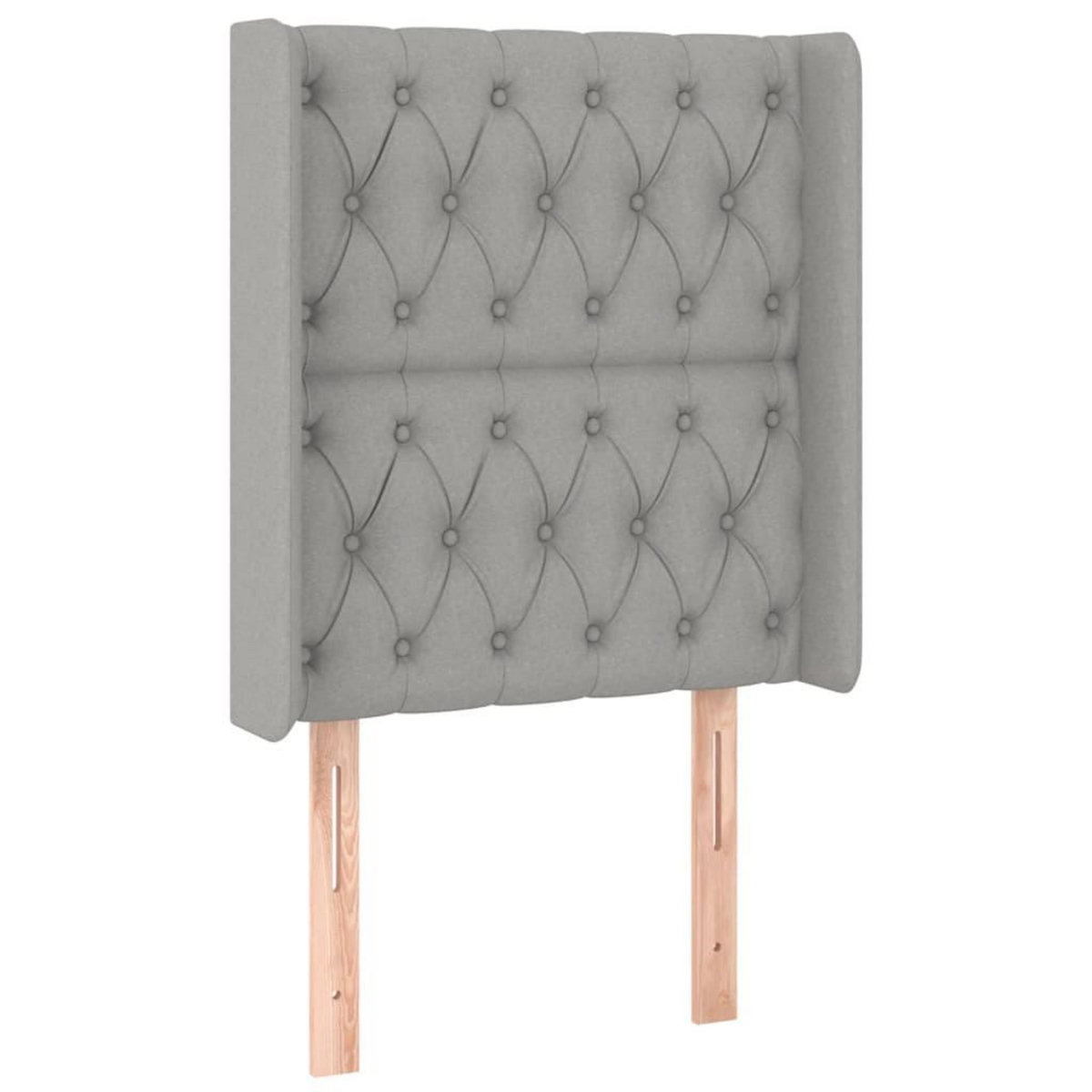 VIDAXL Tete de lit a LED Gris clair 83x16x118/128 cm Tissu