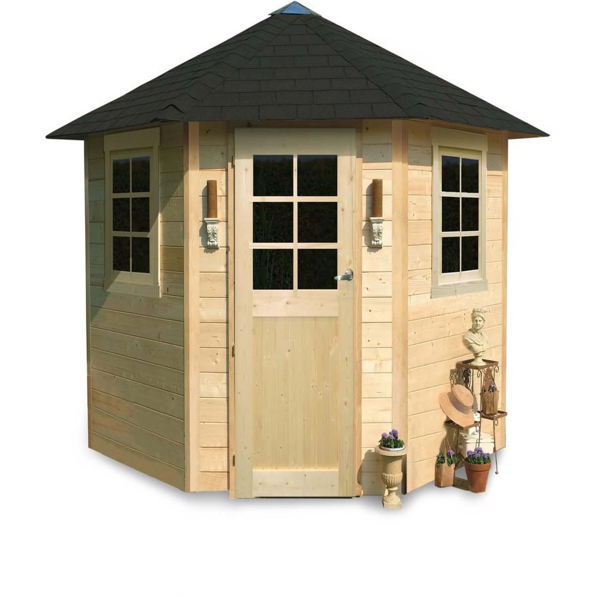 Habitat et Jardin Abri jardin bois  Nancy  - 5.70 m2 - 2.55 x 2.55 x 2.75 m - 28 mm