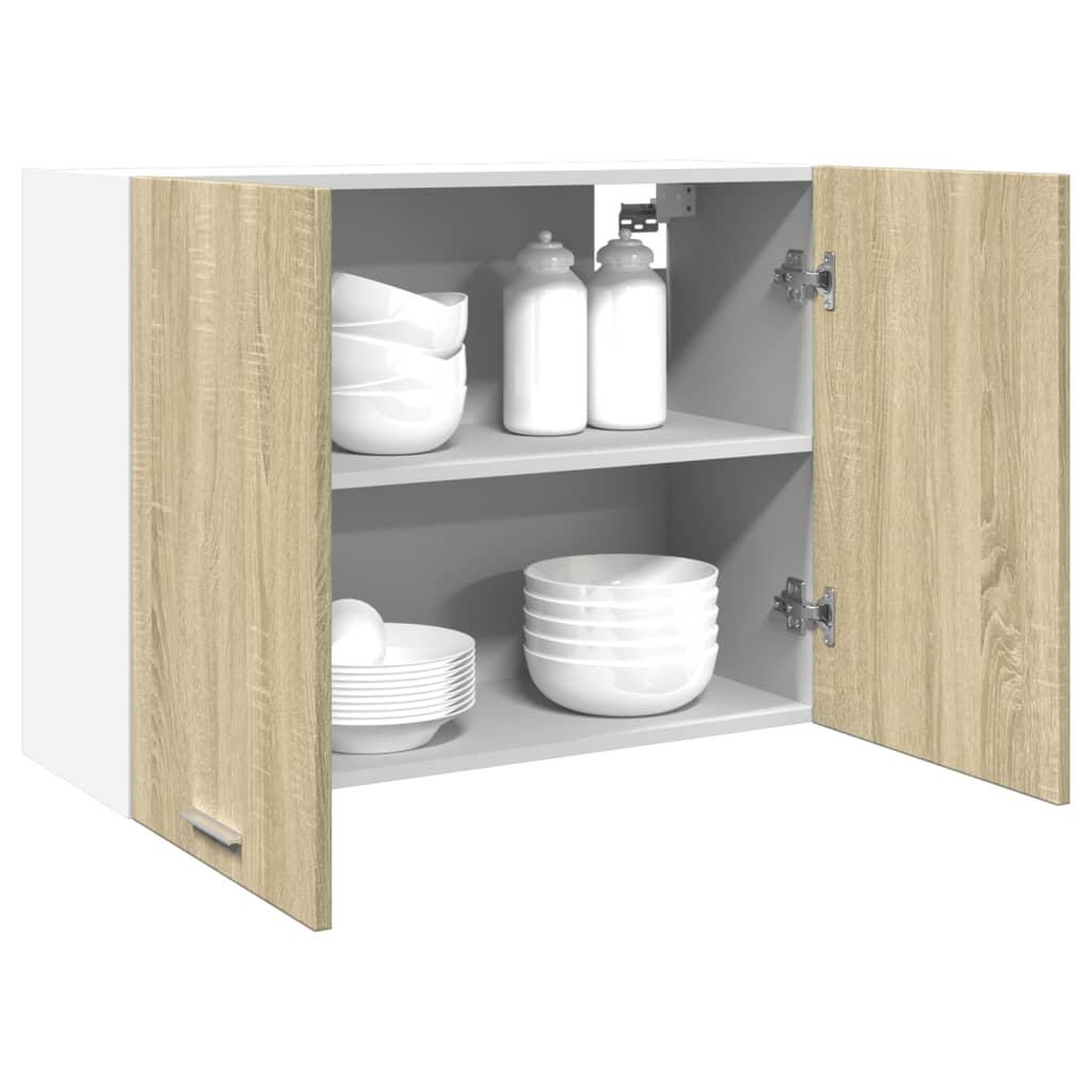 Voir la diapositive 4 : VIDAXL Armoire suspendue Chene sonoma 80x31x60 cm Agglomere