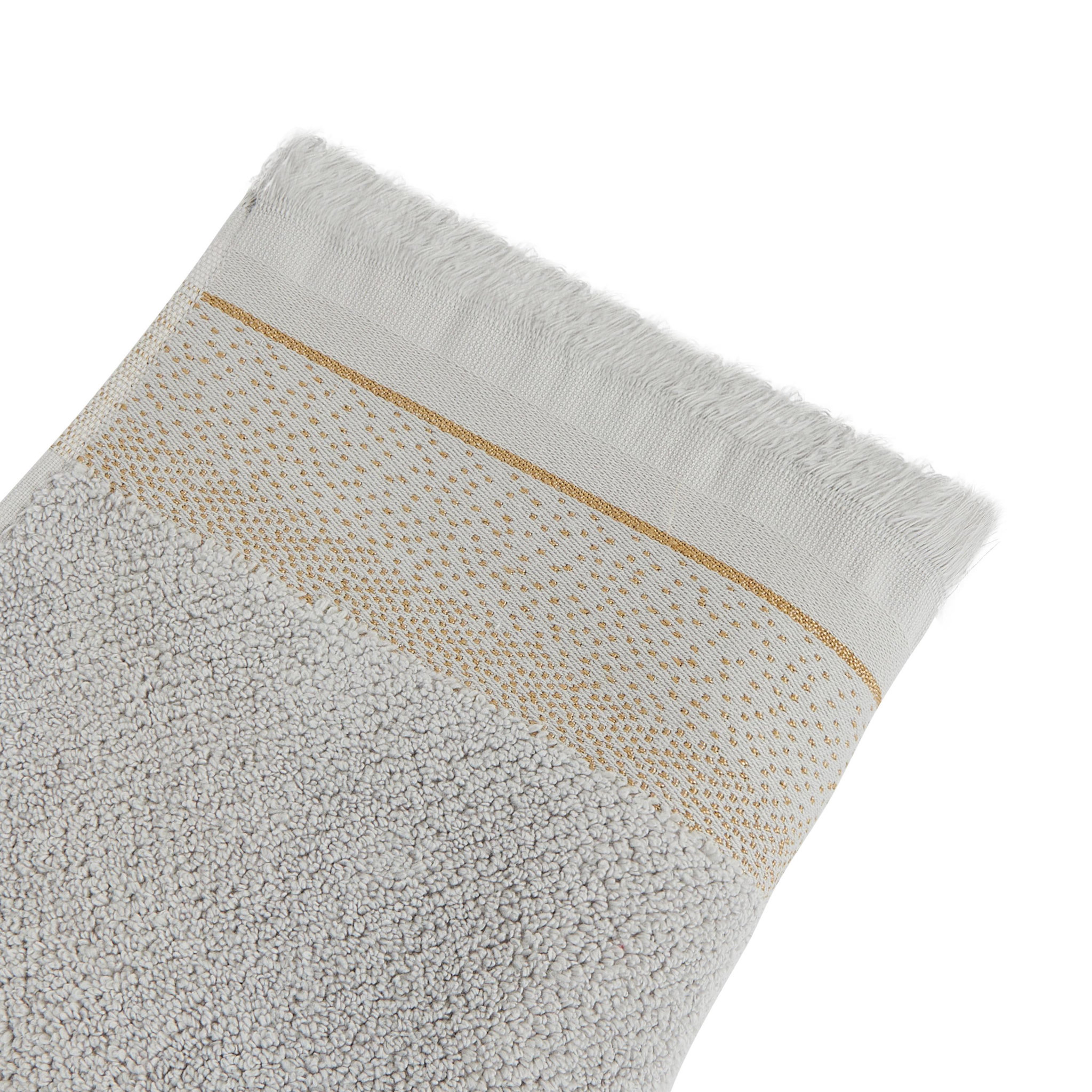 Voir la diapositive 2 : ACTUEL Serviette invité unie en coton qualité zéro twist 500 g/m²