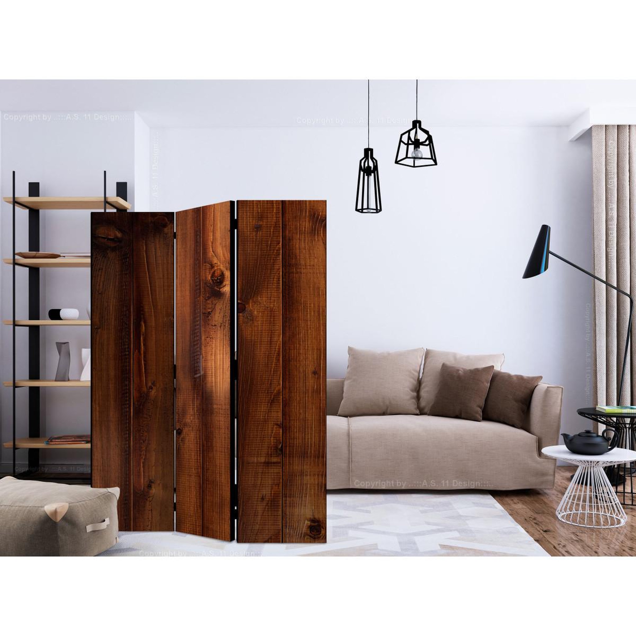 Voir la diapositive 2 : Paris Prix Paravent 3 volets  pine board  135x172cm