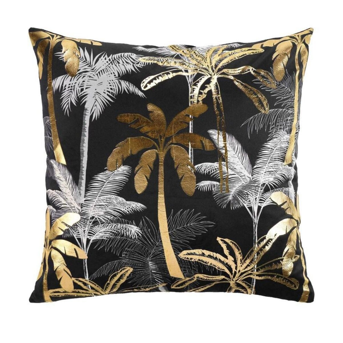 Douceur d'Intérieur Housse de coussin 60x60 velours or Feanor