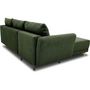 Voir la diapositive 6 : MARKET24 Canapé d'angle convertible réversible 3-4 places CLAUDIUS - Tissu Vert Olive - Coffre de rangement - L 244 x P 158 x H 95 cm