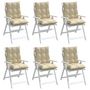 Voir la diapositive 4 : VIDAXL Coussins de chaise a dossier bas lot de 6 beige tissu oxford