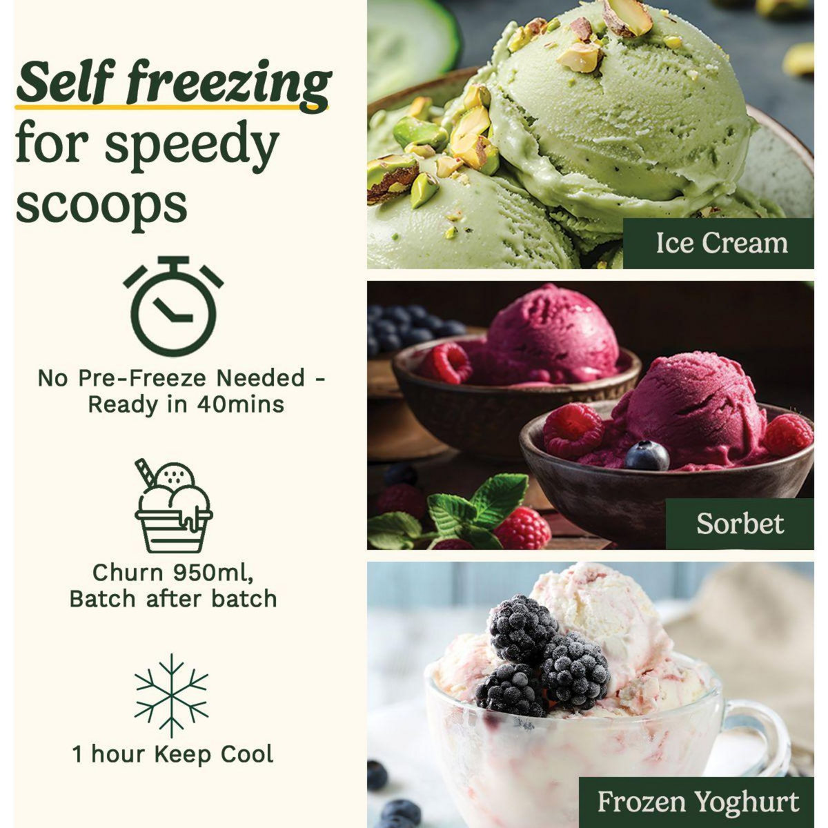 Cuisinart Sorbetière ICE90E Machine à glace et à gelato