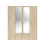Voir la diapositive 3 : Armoire 4 portes 2 tiroirs 1 miroir L160cm DAISY