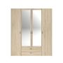 Voir la diapositive 3 : Armoire 4 portes 2 tiroirs 1 miroir L160cm DAISY