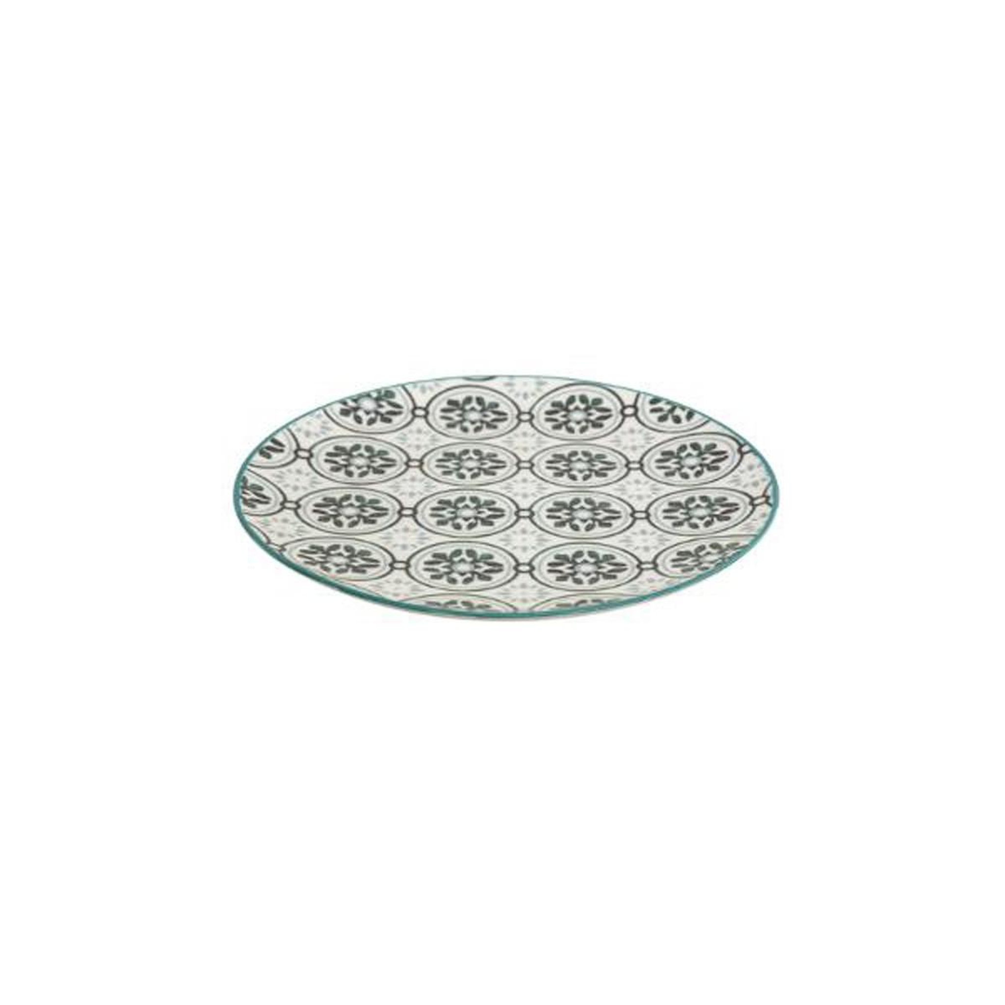 Voir la diapositive 2 : SECRET DE GOURMET Lot de 6 assiettes à dessert  dolce  22cm vert