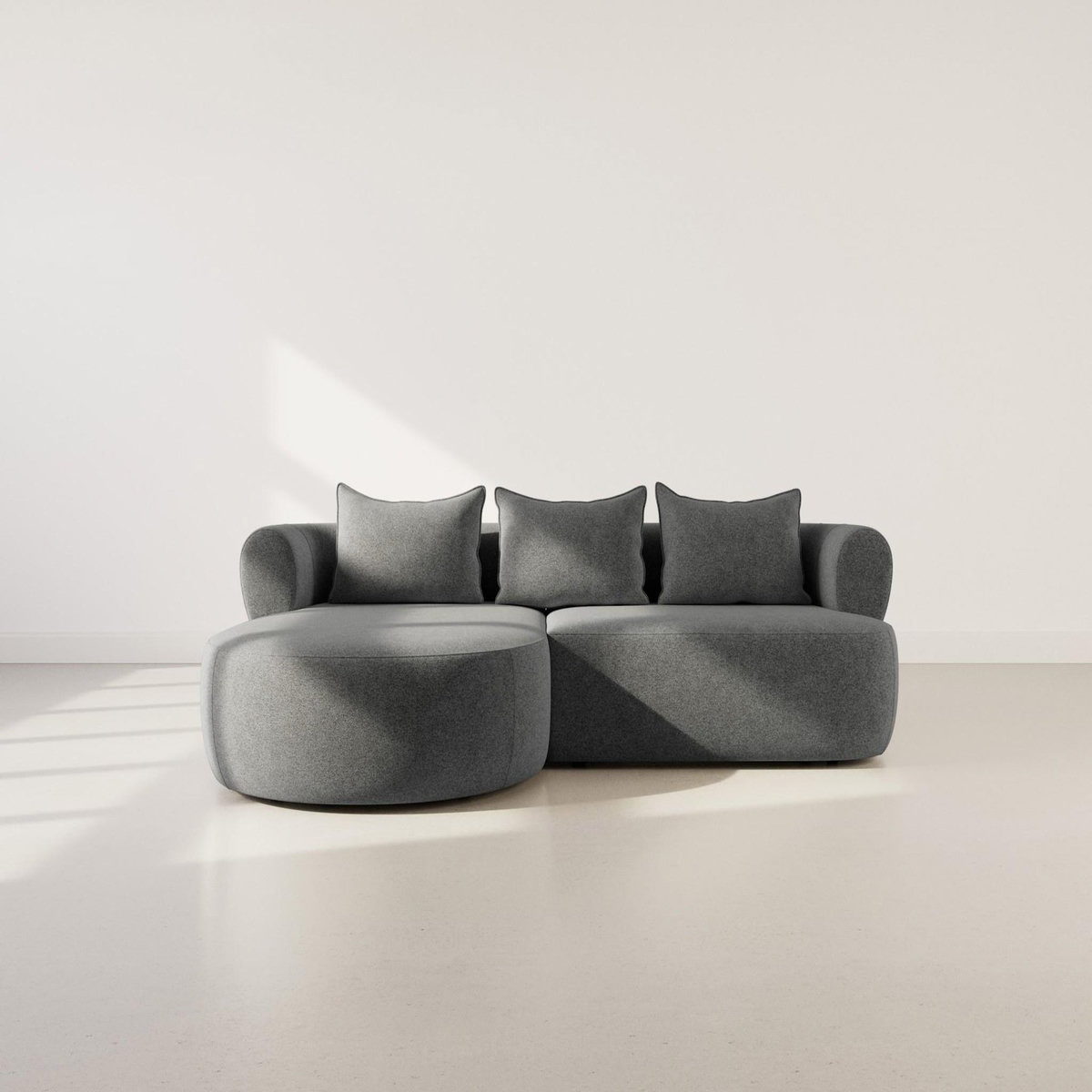 LISA DESIGN Angela - canapé d'angle gauche 4 places en velours texturé