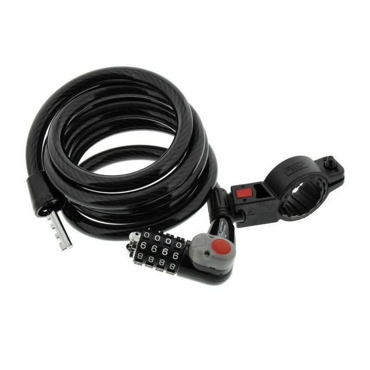 BURG WACHTER Antivol vélo - BURG WACHTER - 230 180 L - Code, 180 cm, acier 12 mm, LED