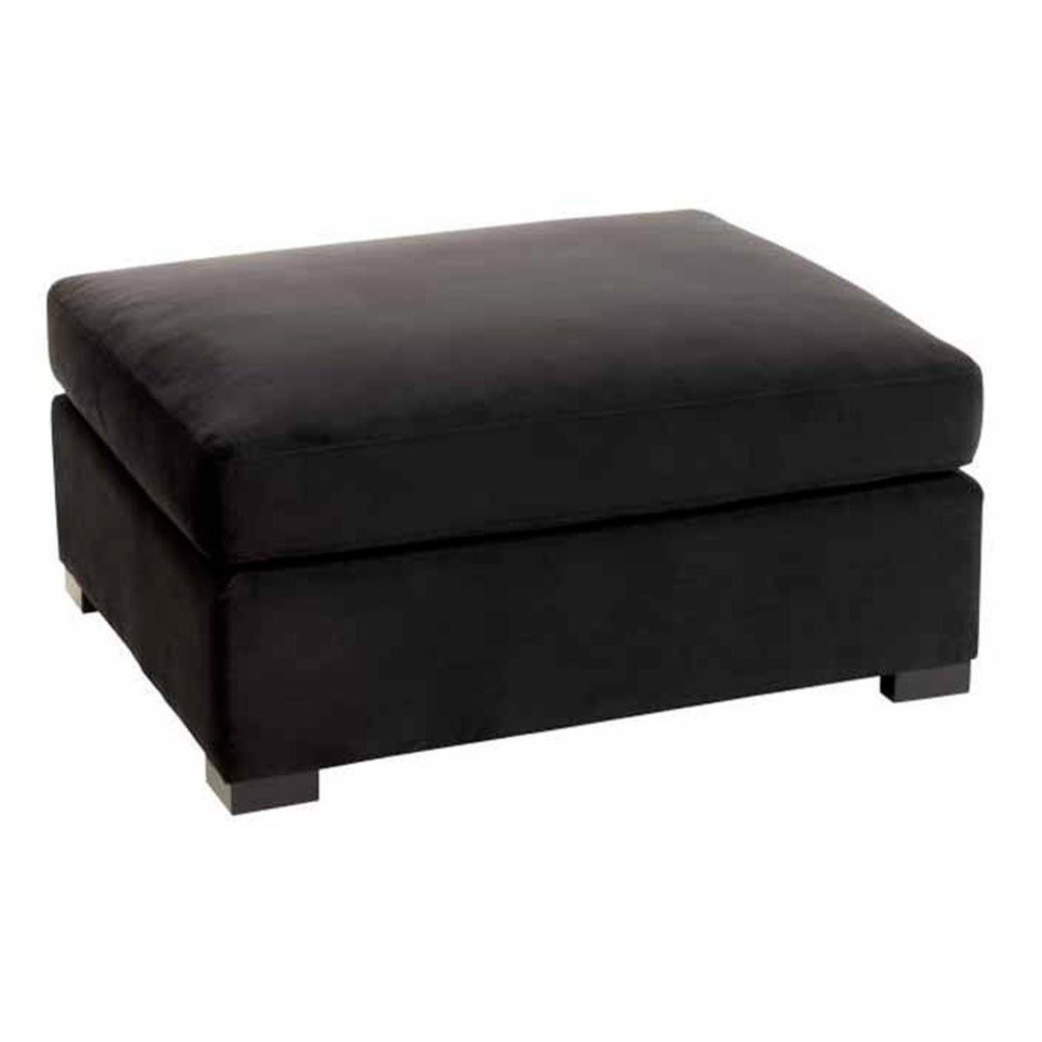 J-LINE Pouf en velours design  abosa  113cm noir