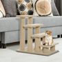 Voir la diapositive 2 : PAWHUT Escalier pour chat - escalier pour chien - 4 marches - revêtement flanelle grande douceur haute densité - structure panneaux particules - beige