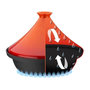 Voir la diapositive 2 : GSW Tajine fonte massive - GSW - 30 x 22 cm - Couvercle céramique - Induction - Orange