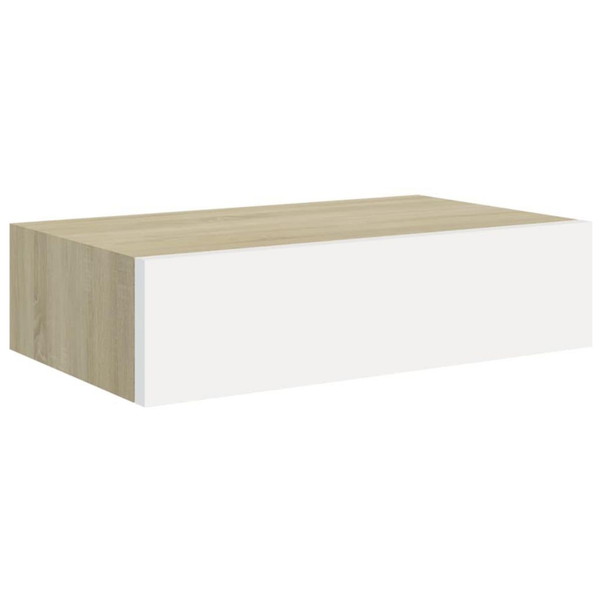 VIDAXL Etagere a tiroir murale chene et blanc 40x23,5x10 cm MDF