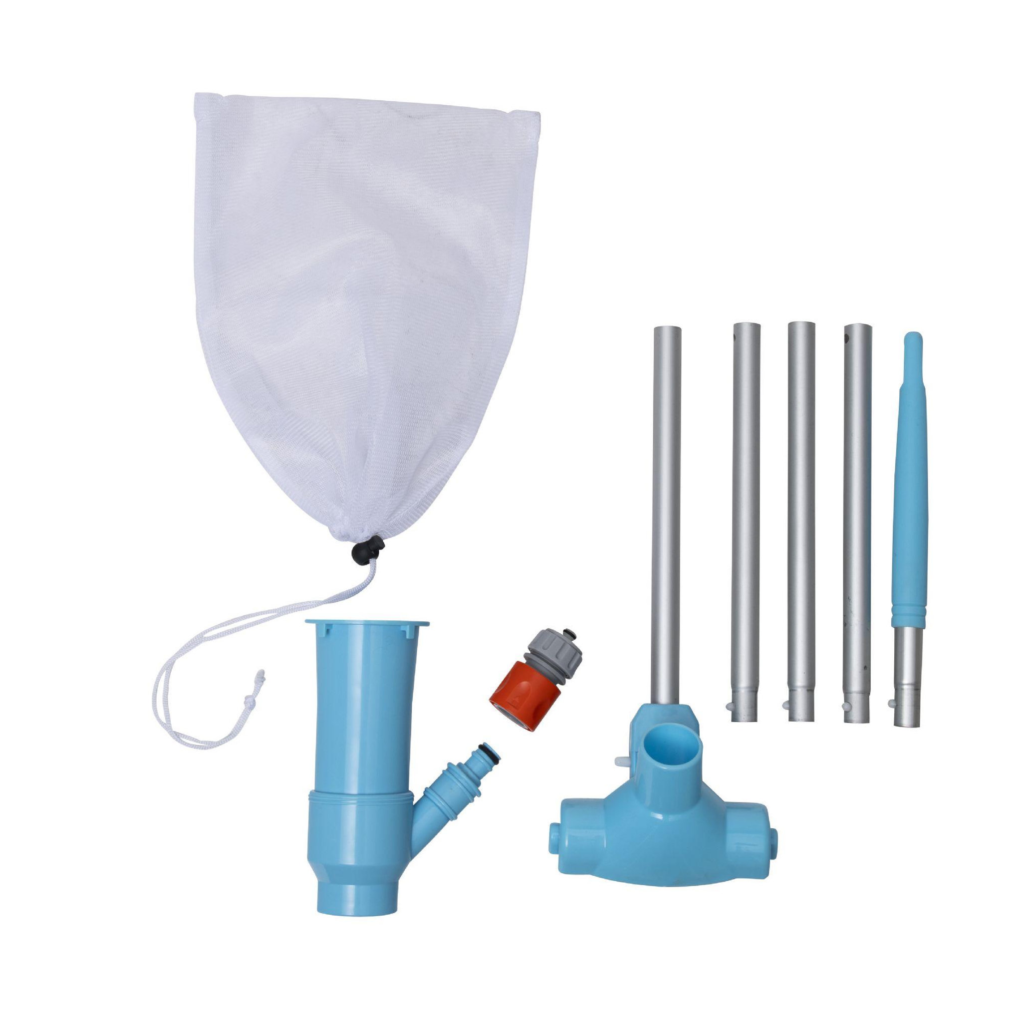 Voir la diapositive 3 : WERKAPRO Aspirateur piscine WERKA PRO avec filet et manche aluminium 1,5m