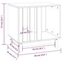 Voir la diapositive 6 : VIDAXL Niche pour chien Blanc 60x45x57 cm Bois de pin massif