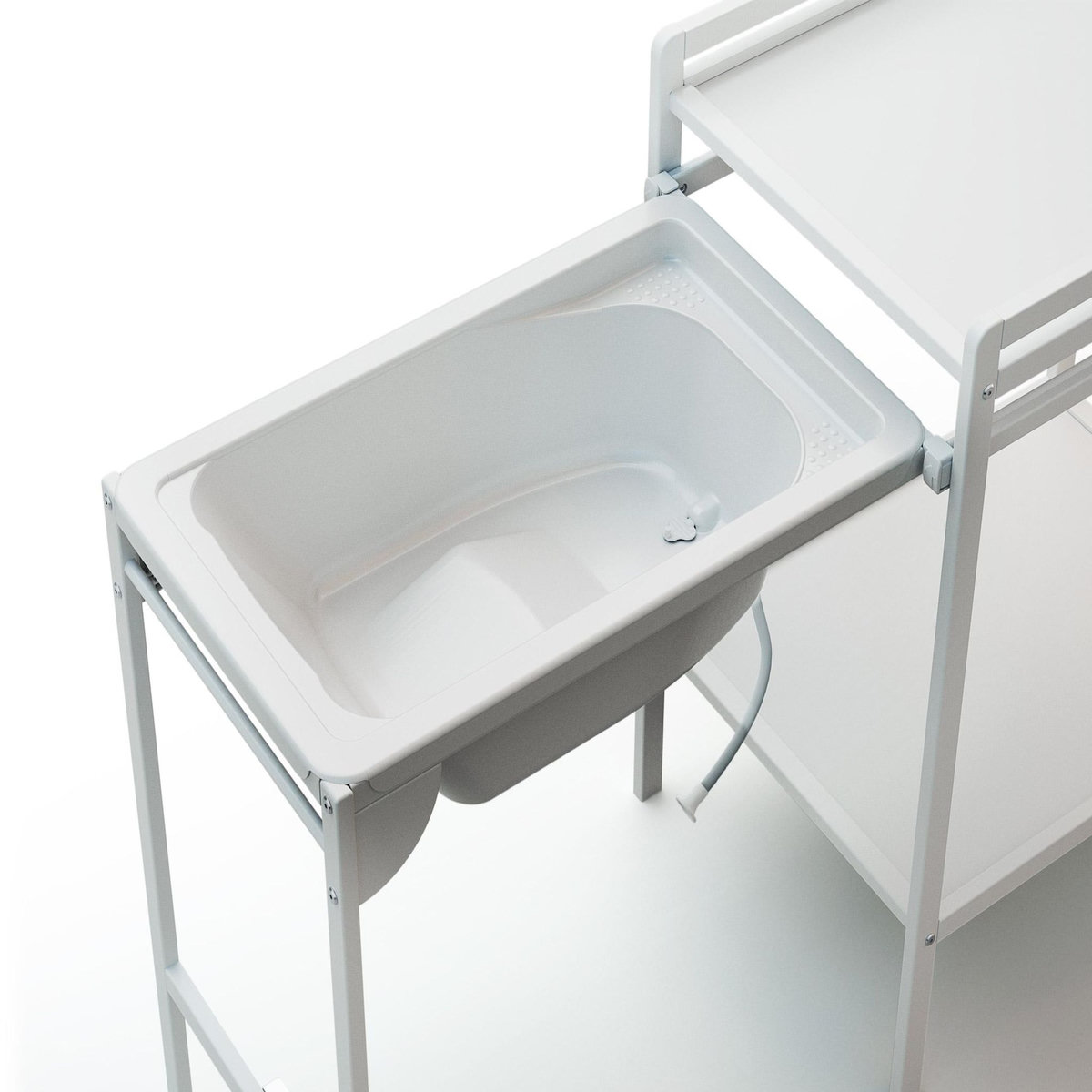 WEBABY Table à Langer avec Baignoire en bois LILO