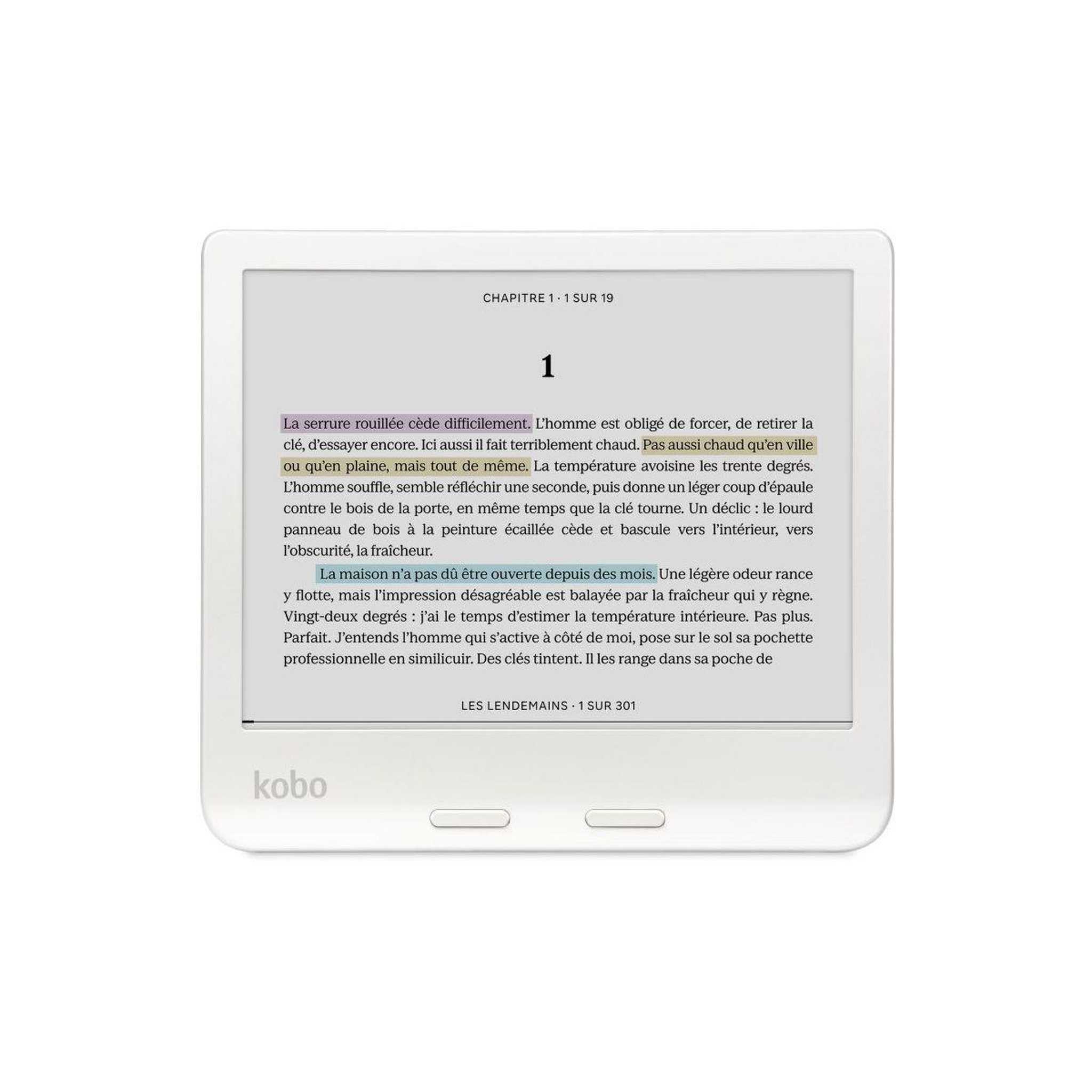 Voir la diapositive 4 : kobo Liseuse eBook Libra Colour Blanche