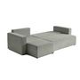 Voir la diapositive 4 : BEST MOBILIER Topaze - canapé d'angle réversible - 4 places - convertible avec coffre - en tissu velours relief