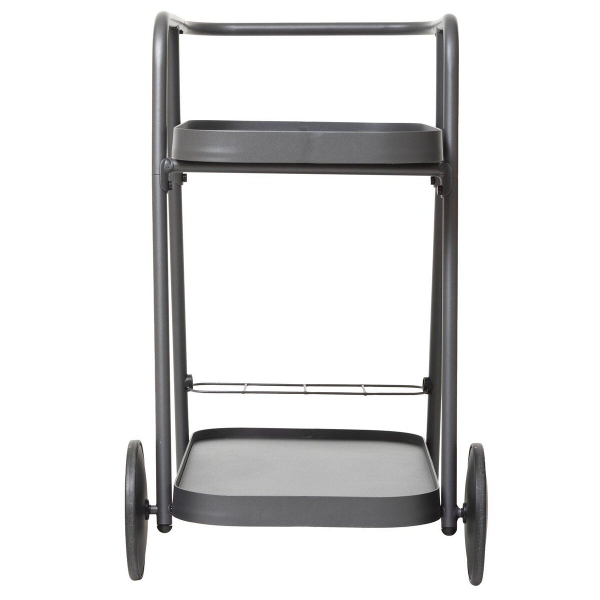 HESPERIDE Desserte de jardin à roulettes Easiness - L. 72 x H. 80 cm - Gris graphite
