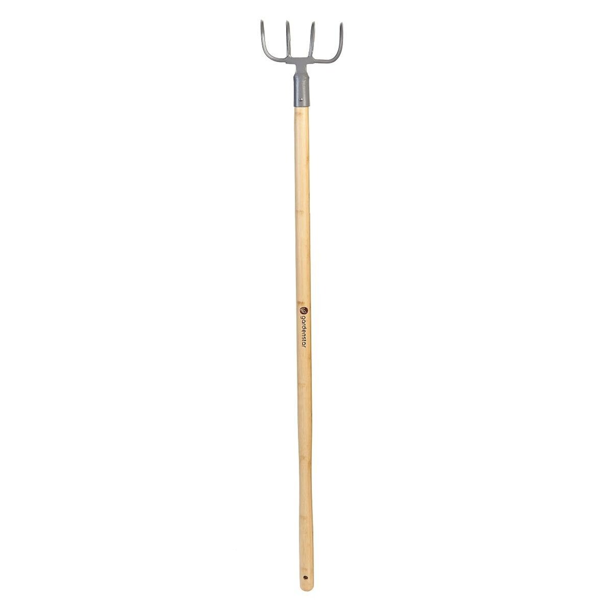 GARDENSTAR Croc à Fumier - 4 Dents - Manche Bois - 130Cm