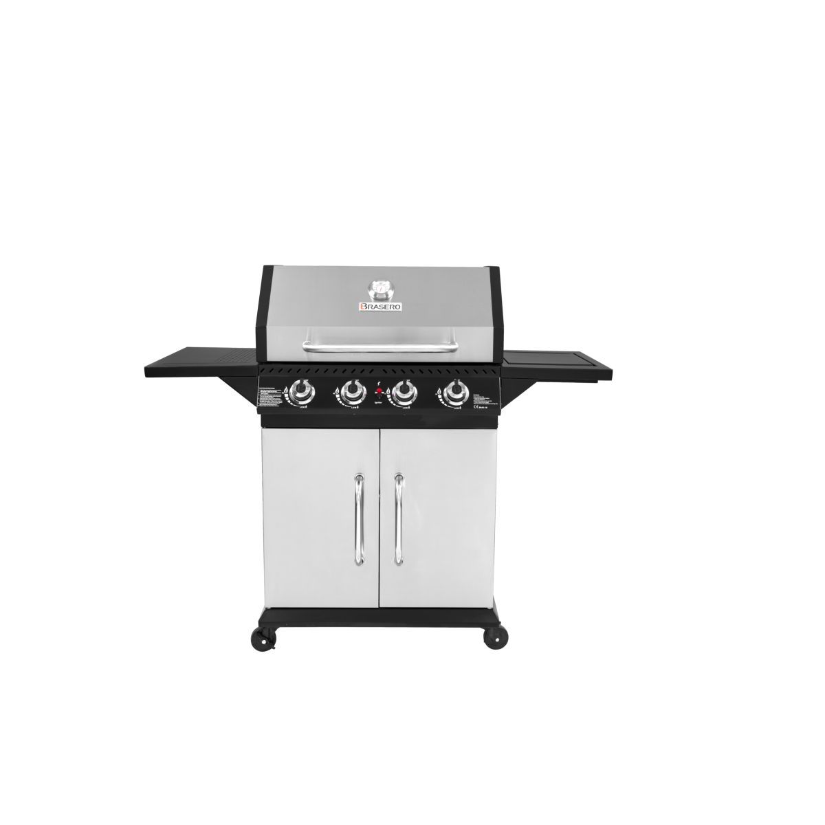 BRASERO Barbecue gaz 4 brûleurs inox PERTH