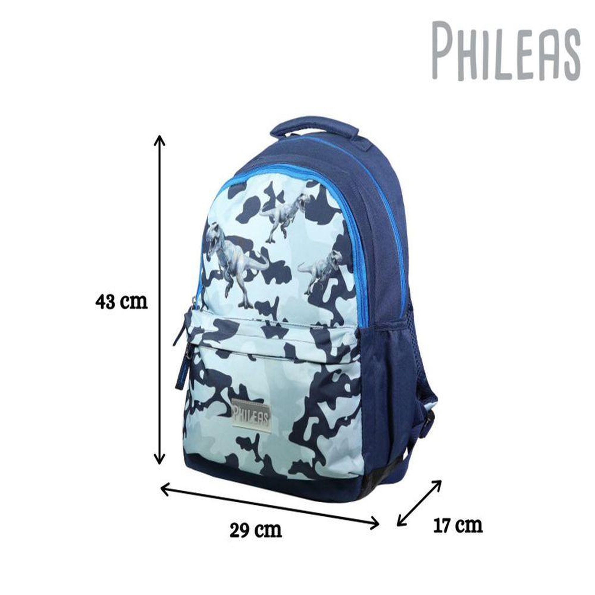 Voir la diapositive 6 : Bagtrotter BAGTROTTER Sac à dos 2 compartiments Phileas Dinosaures Bleu - Le Plus Confortable des Sacs A Dos - Ergonomie/Confort/Sécurité - Système Smart Comfort