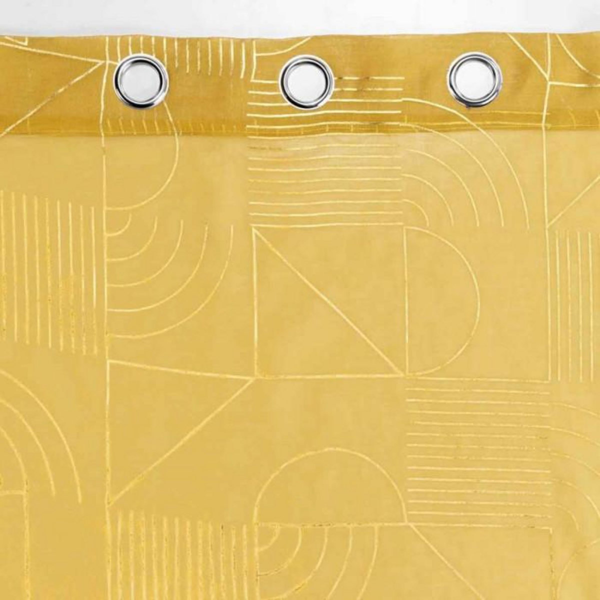 Paris Prix Rideau Voilage à Œillets  Lineor  140x280cm Jaune
