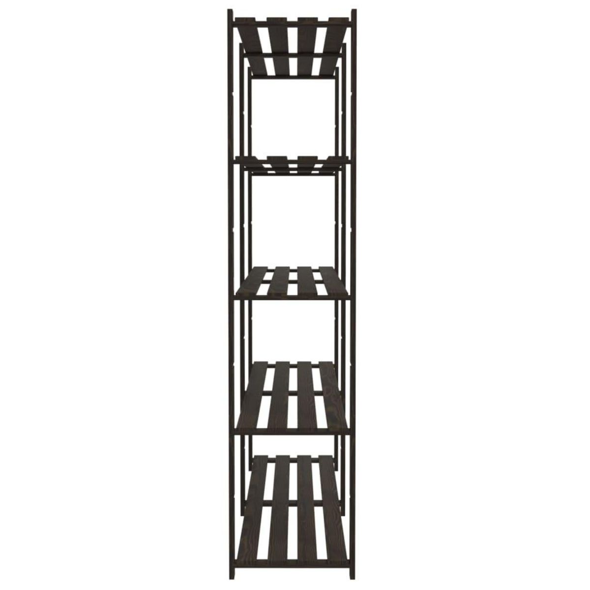 VIDAXL Support de rangement a 5 niveaux noir 170x38x170 cm bois pin
