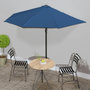 Voir la diapositive 1 : VIDAXL Parasol de balcon avec mat en aluminium Bleu 300x155x223cm Demi