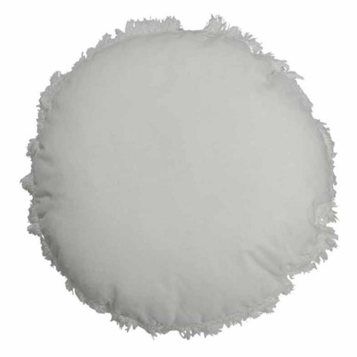 Paris Prix Coussin Rond en Velours  Rosta  50cm Blanc