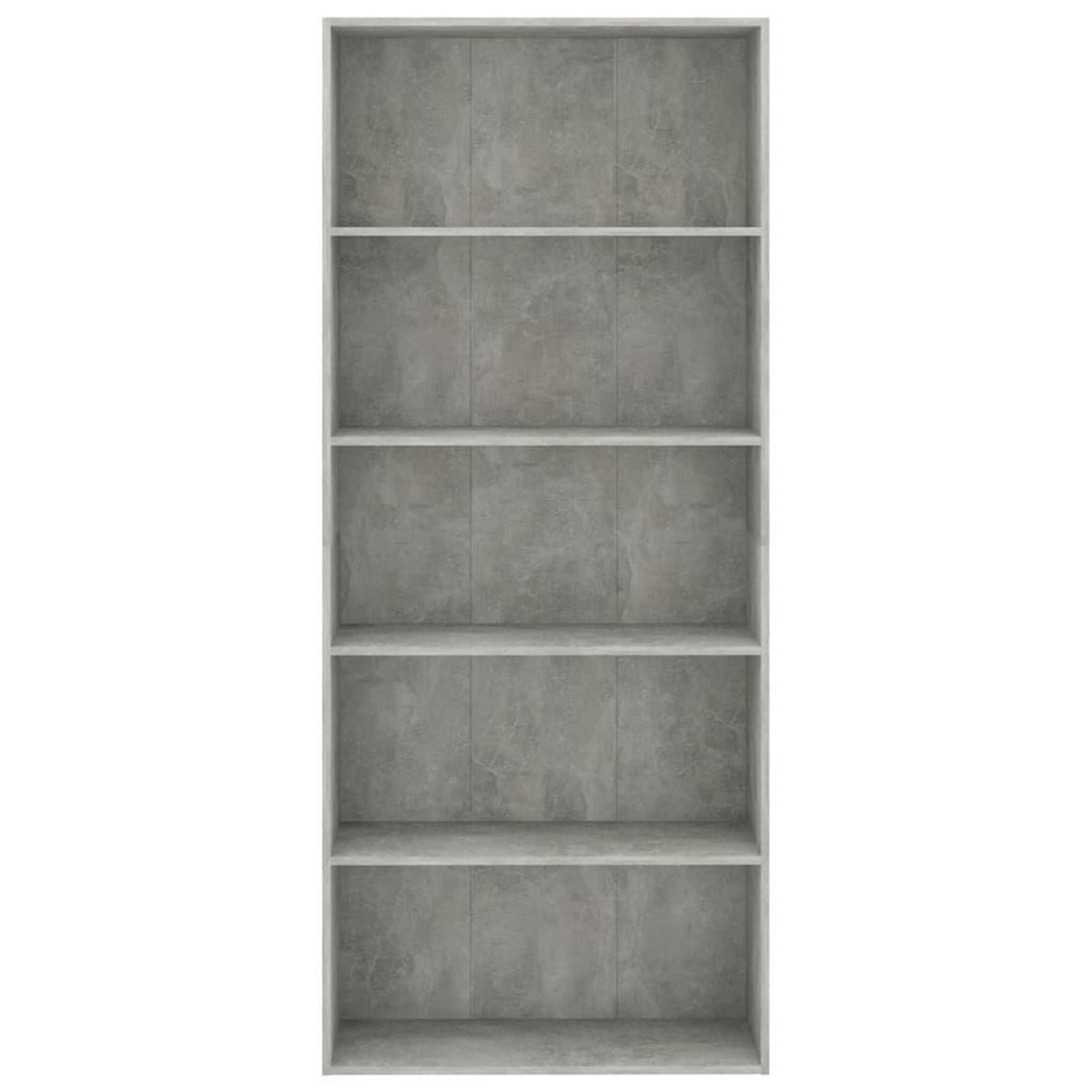 VIDAXL Bibliotheque a 5 niveaux Gris beton 80x30x189cm Bois ingenierie