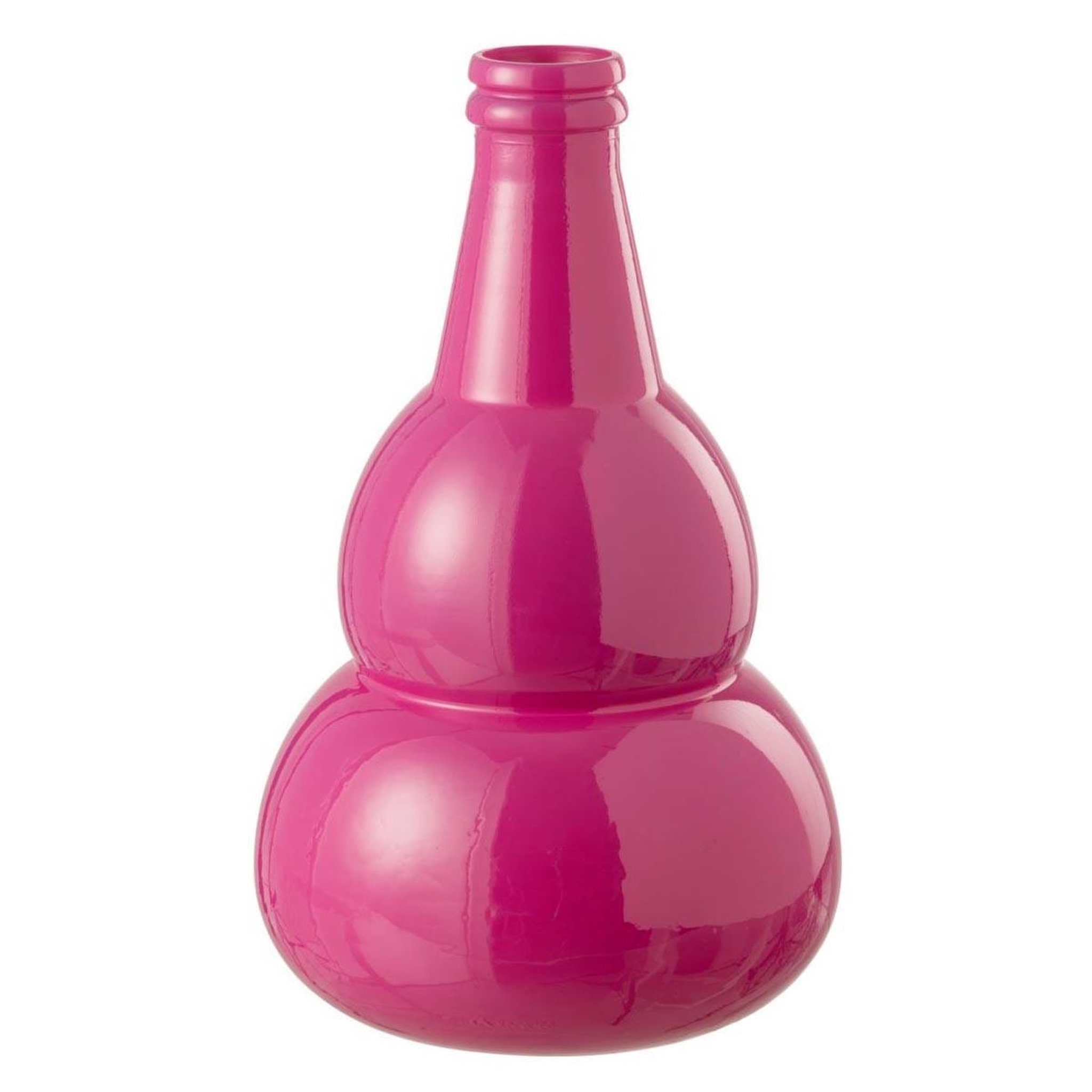 J-LINE Vase design en verre  cocoon  45cm rose