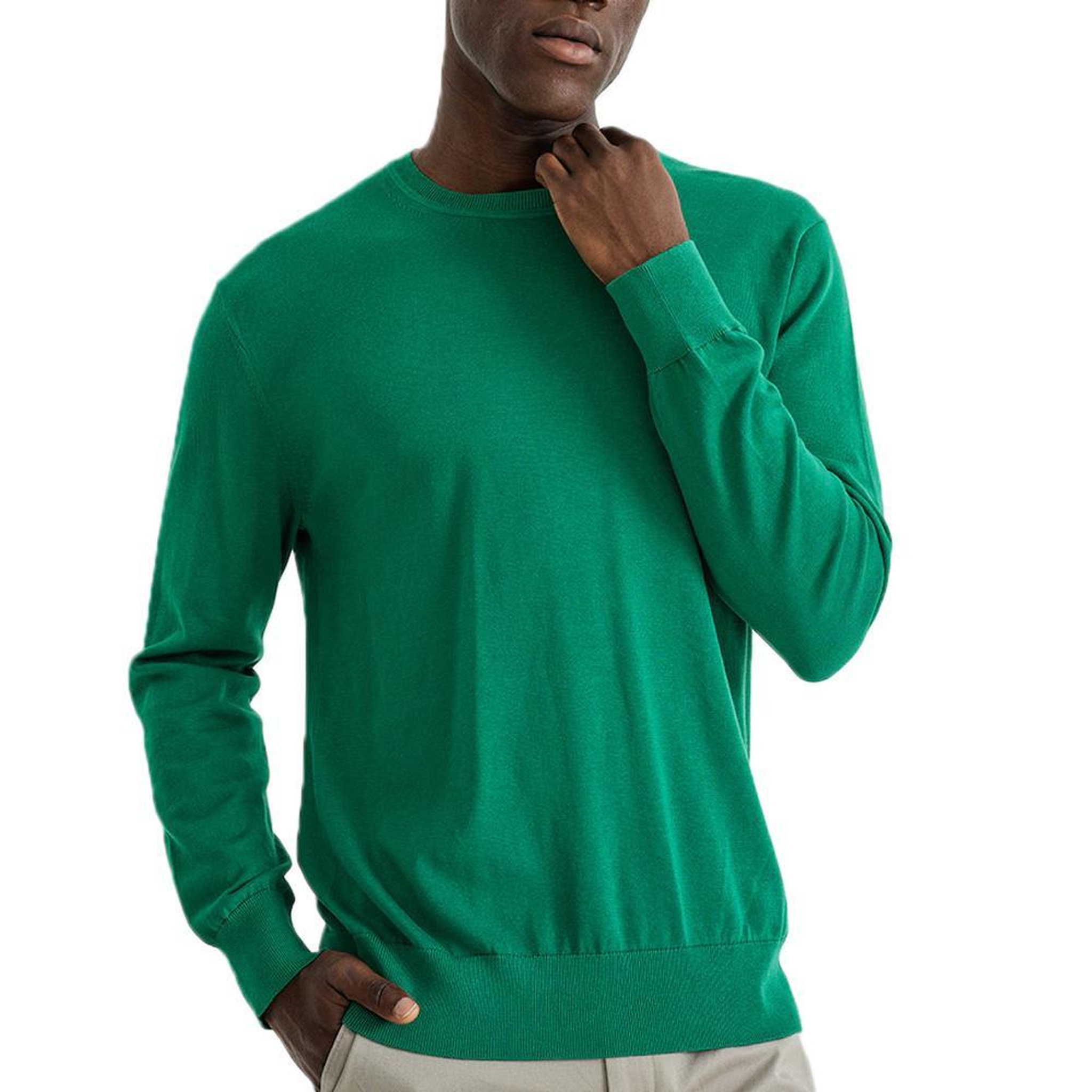 Voir la diapositive 1 : CALVIN KLEIN JEANS Pull Vert Homme Calvin Klein Jeans Ls Supima