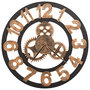 Voir la diapositive 1 : VIDAXL Horloge murale Metal 58 cm Dore et noir